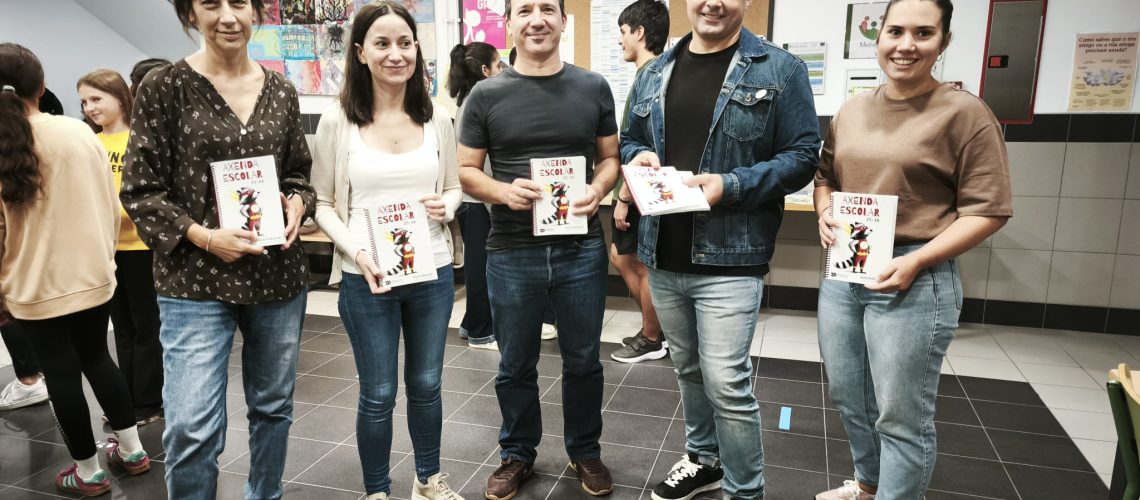 Manu Lourenzo e o novo equipo directivo do IES SOUTOMAIOR