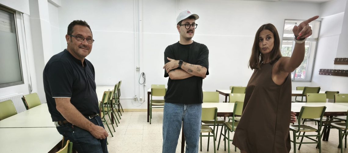 Pablo Garrido, Gonzalo Outeiro e Olalla Obelleiro no Padín